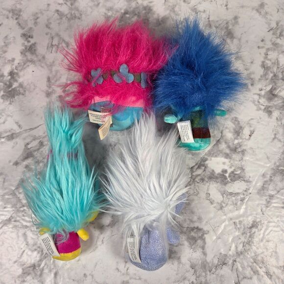 Hallmark Trolls Lot Itty Bitty Fluffballs Poppy Branch Guy Diamond Smidge - Picture 2 of 2